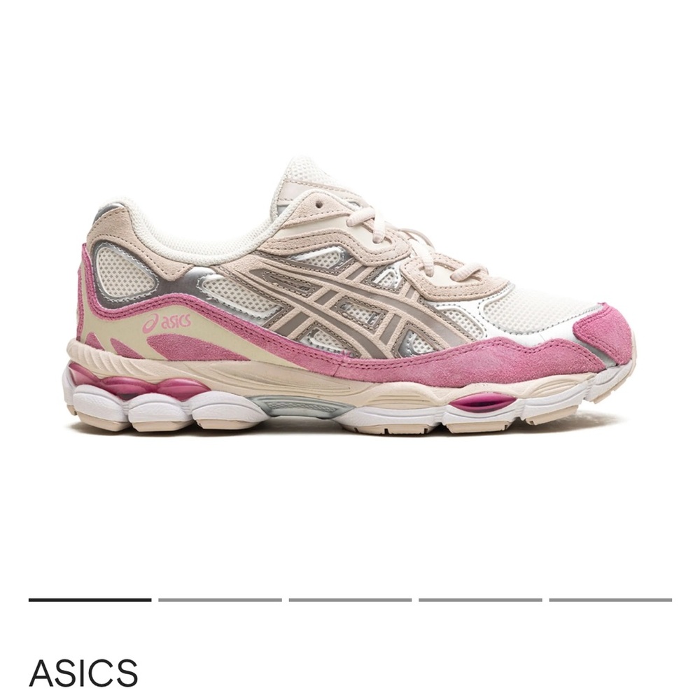 Asics Pink and White Sneakers with Advanced Cushioning